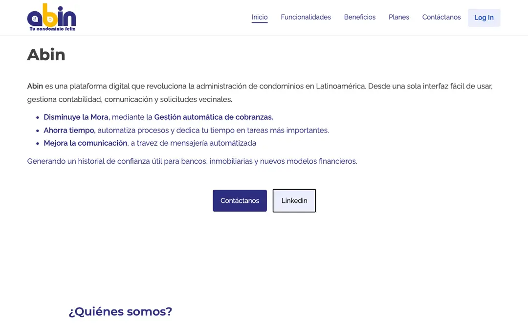 Captura de pantalla de ABIN