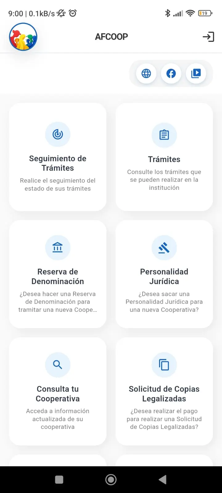 Captura de pantalla de AppCoop