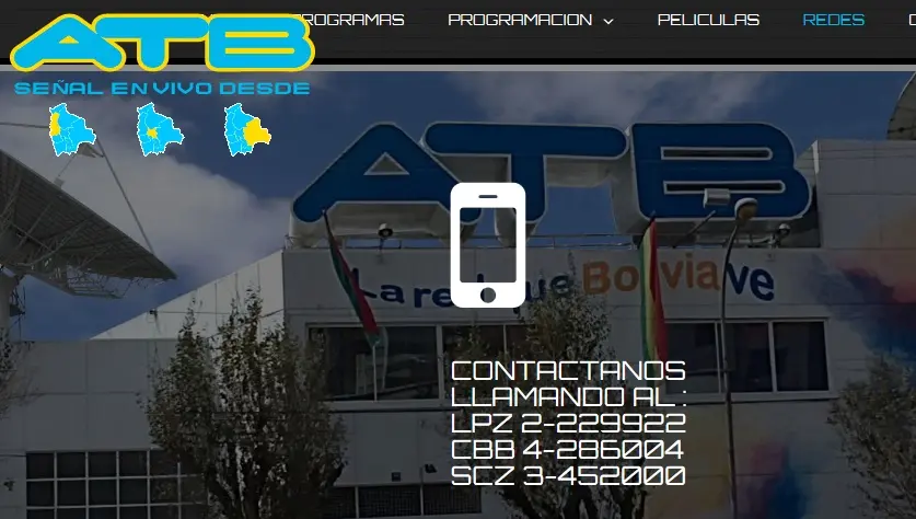 Captura de pantalla de ATB Bolivia