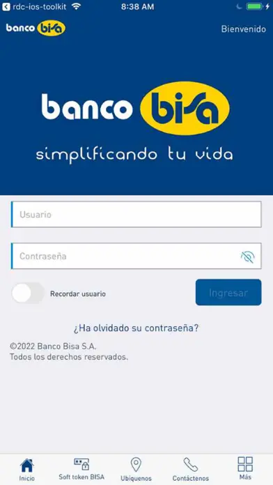 Captura de pantalla de Banco BISA (e-BISA Móvil+)