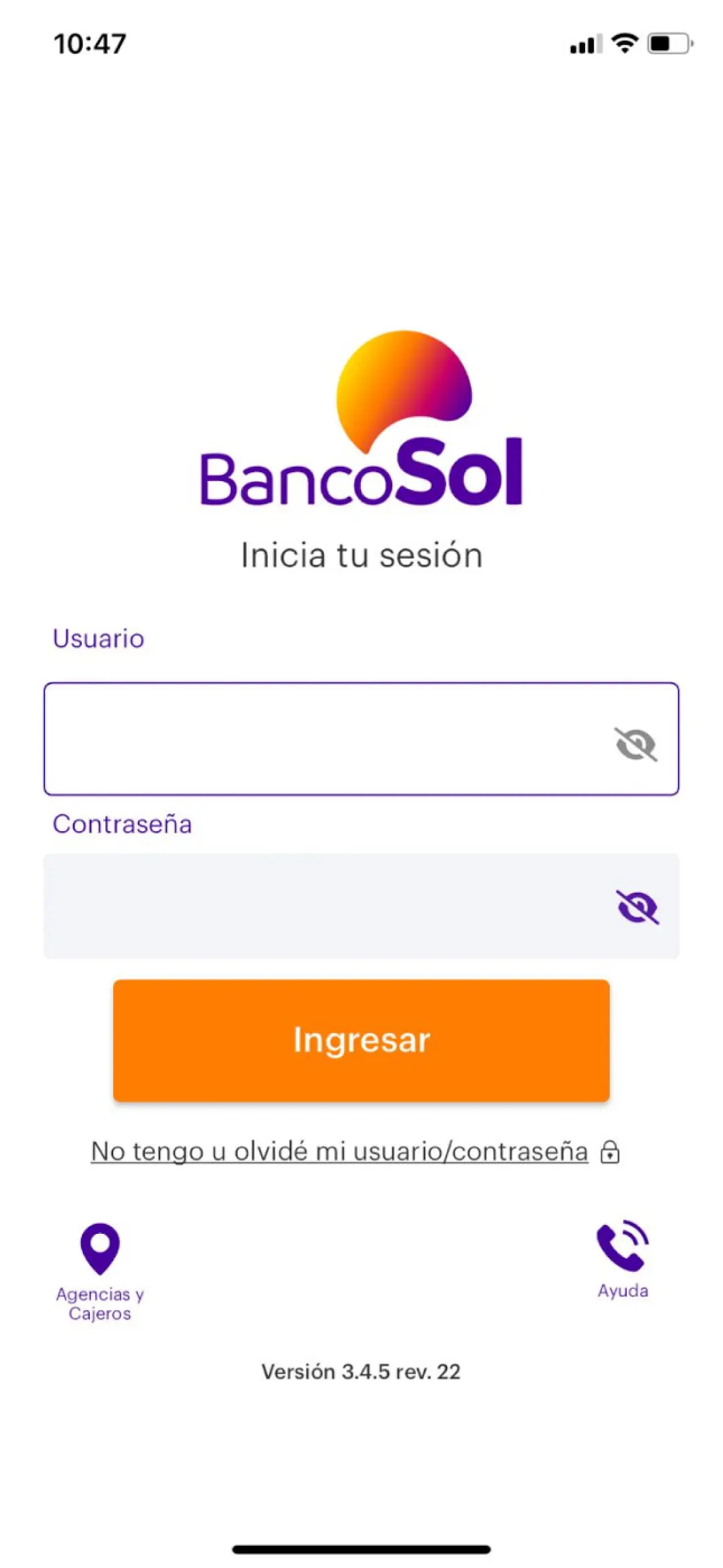 Captura de pantalla de BancoSol Empresas