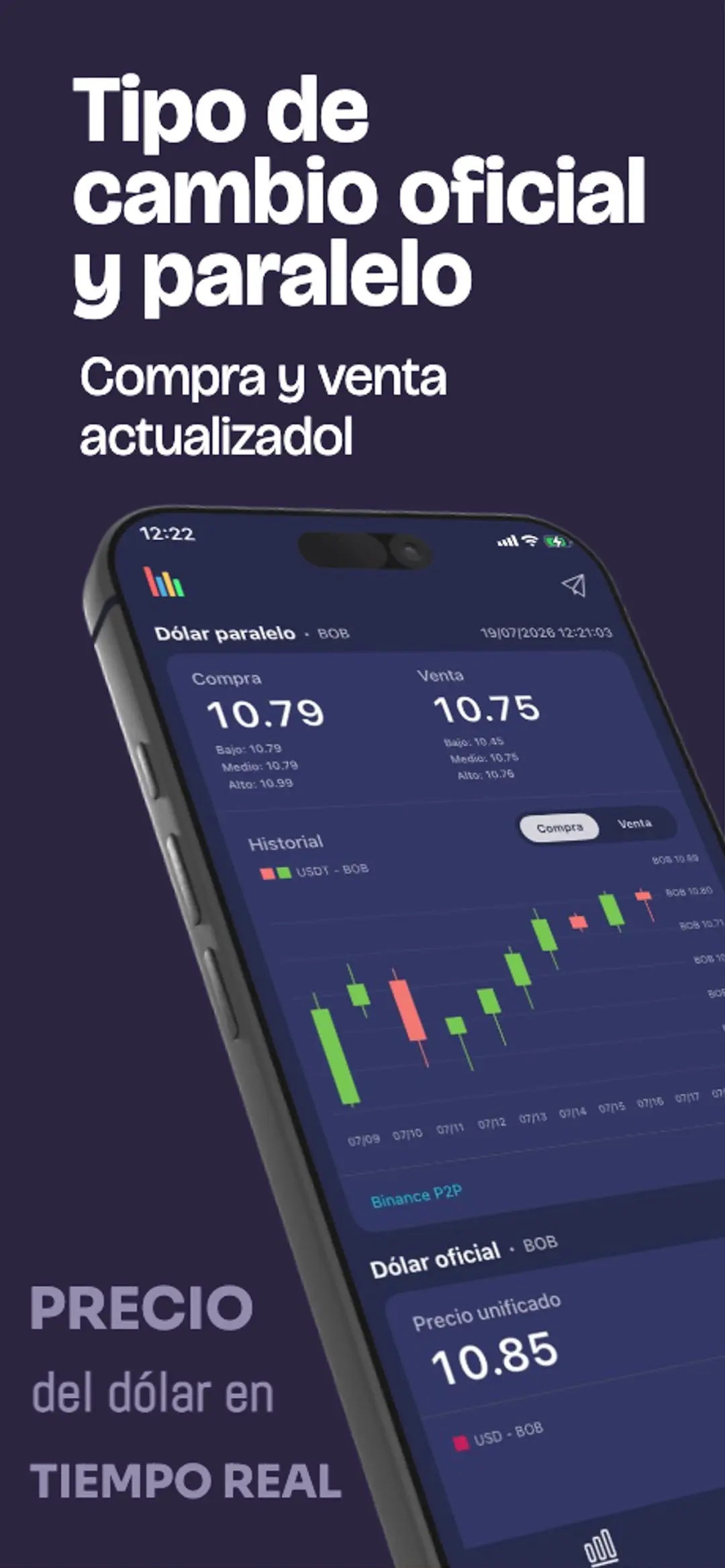 Captura de pantalla de Bolivian USD - Dólares Bolivia