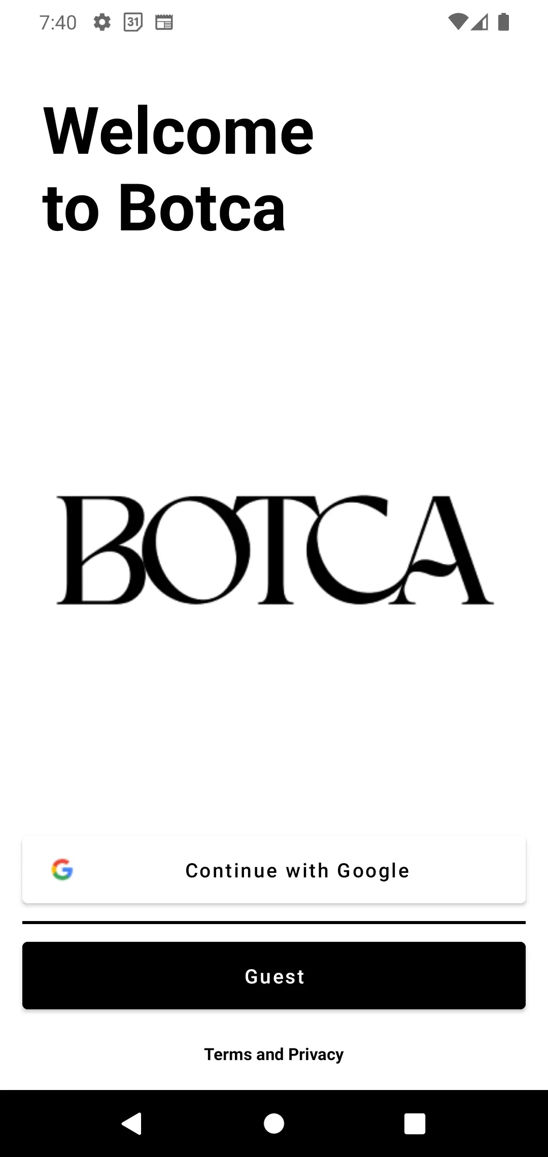 Captura de pantalla de Botca Store