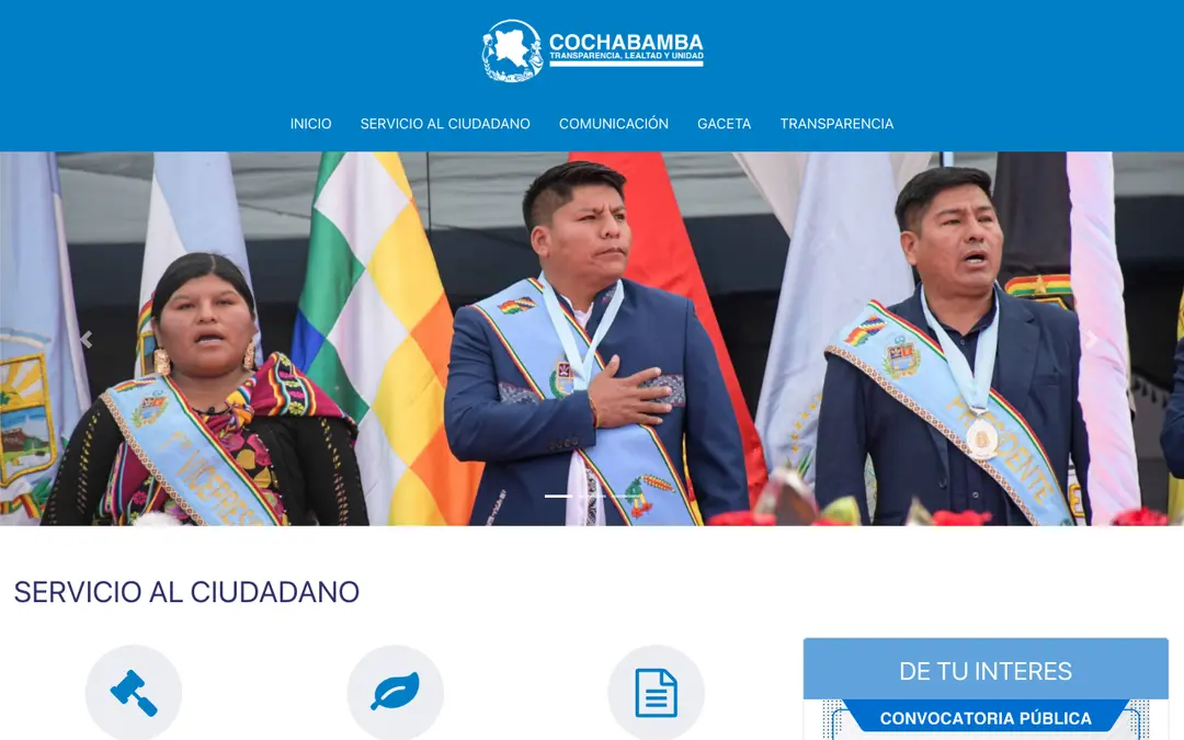Captura de pantalla de Cochabamba Turística y Cultural