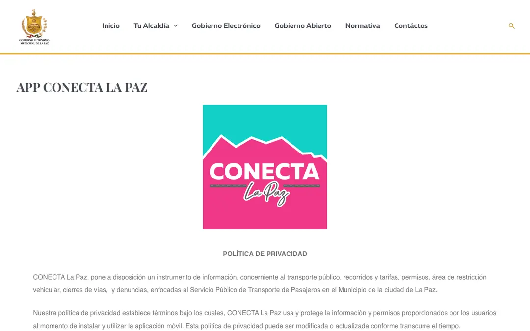 Captura de pantalla de Conecta La Paz