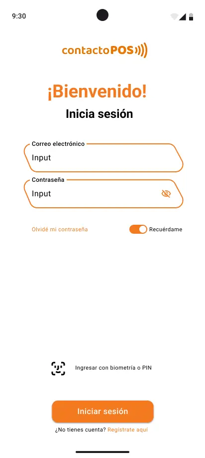 Captura de pantalla de Contacto POS