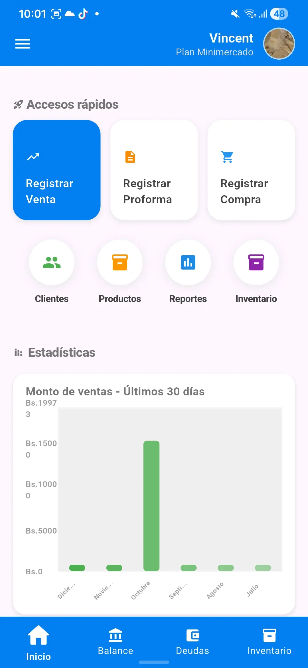 Captura de pantalla de Control Facilito