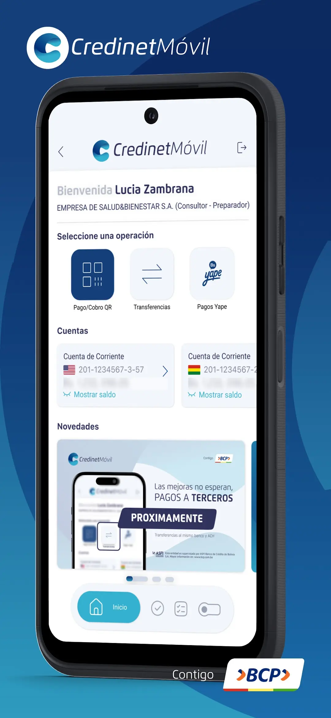 Captura de pantalla de Credinet Móvil