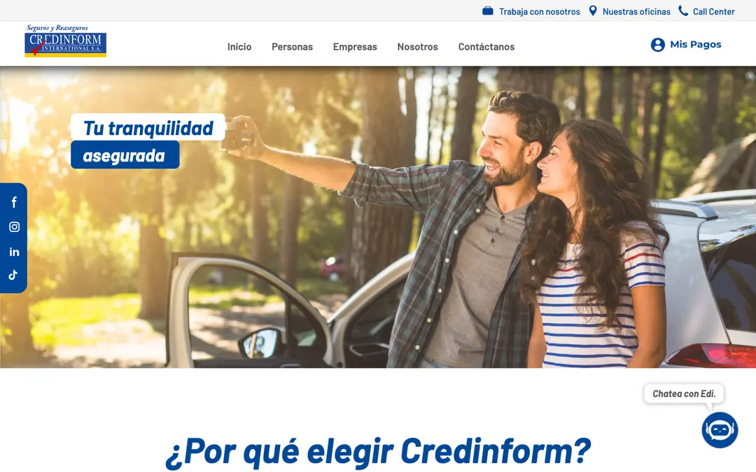 Captura de pantalla de Credinform International