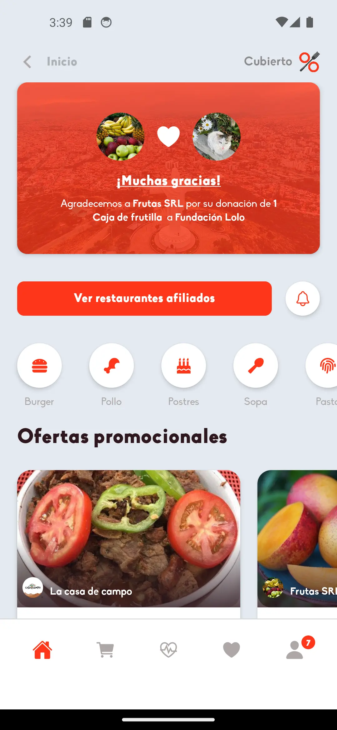 Captura de pantalla de Cubierto