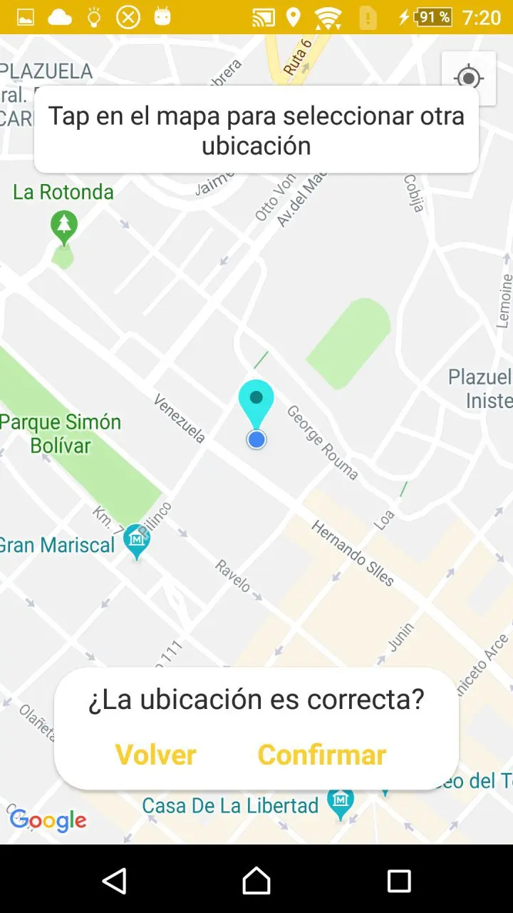 Captura de pantalla de DeUna Delivery