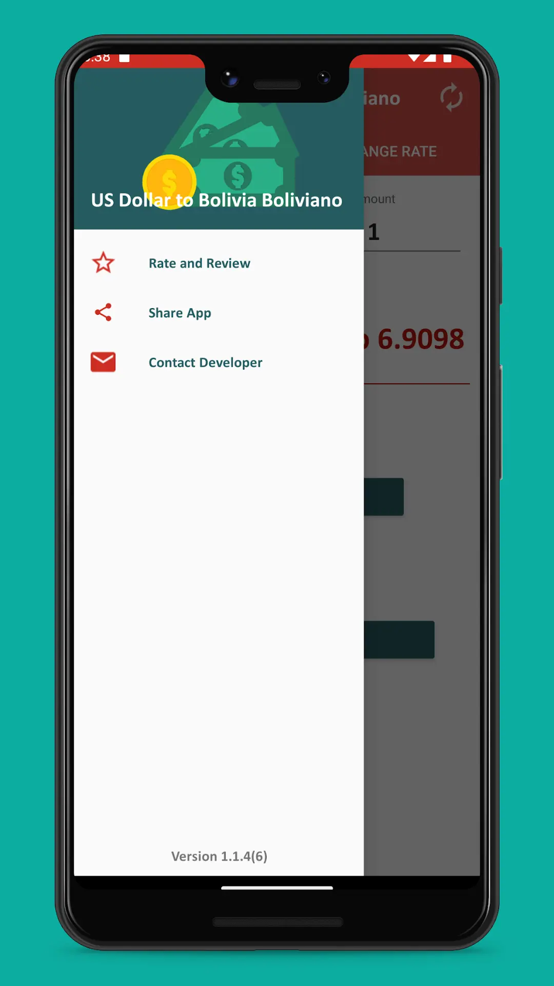 Captura de pantalla de Dolar USD a Boliviano App