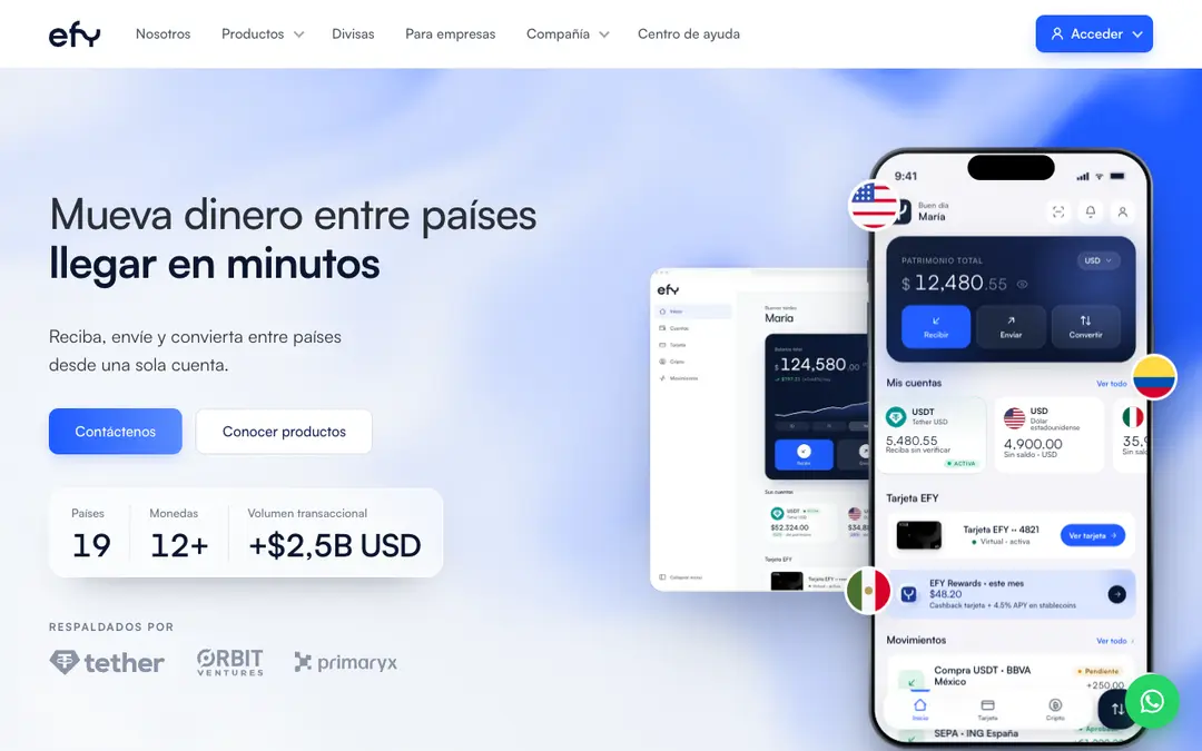 Captura de pantalla de EFY Finance
