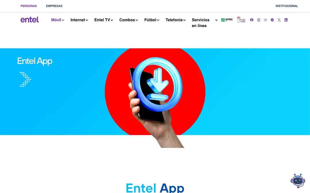 Captura de pantalla de Entel App