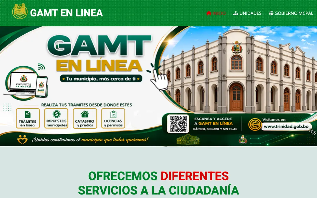 Captura de pantalla de GAMT en línea (Trinidad)
