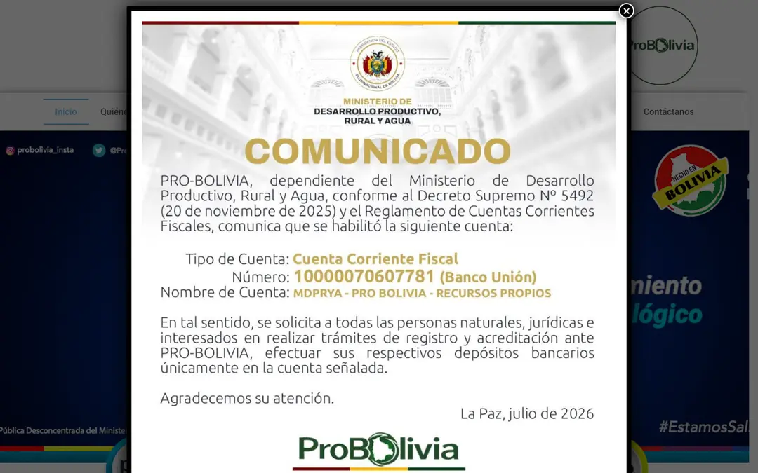 Captura de pantalla de Hecho en Bolivia - Ventas