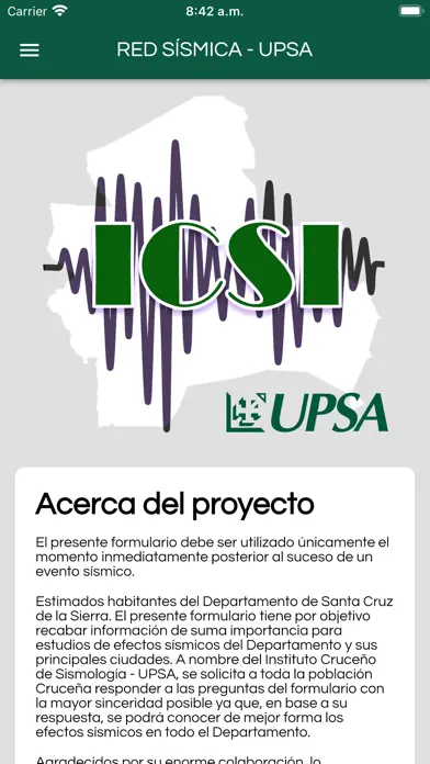 Captura de pantalla de ICSI - UPSA