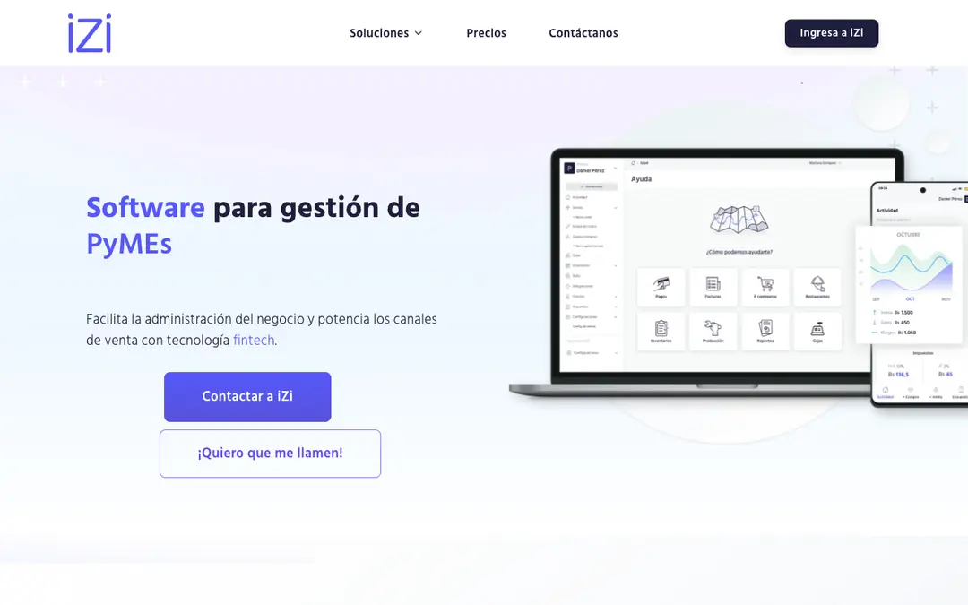 Captura de pantalla de iZi Soluciones Digitales