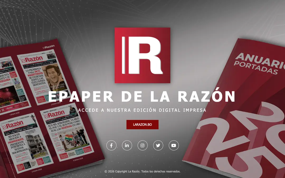 Captura de pantalla de La Razón ePaper