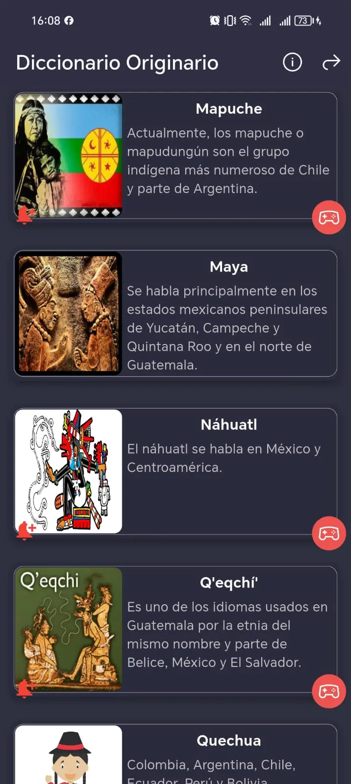 Captura de pantalla de MayaTaki: Lenguas Originarias