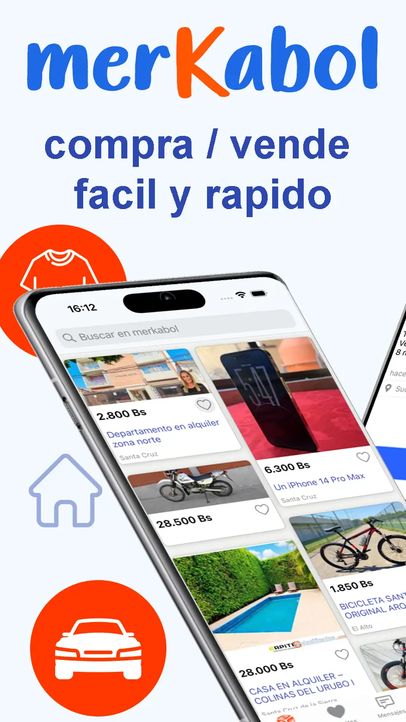 Captura de pantalla de Merkabol: Compra Venta Bolivia