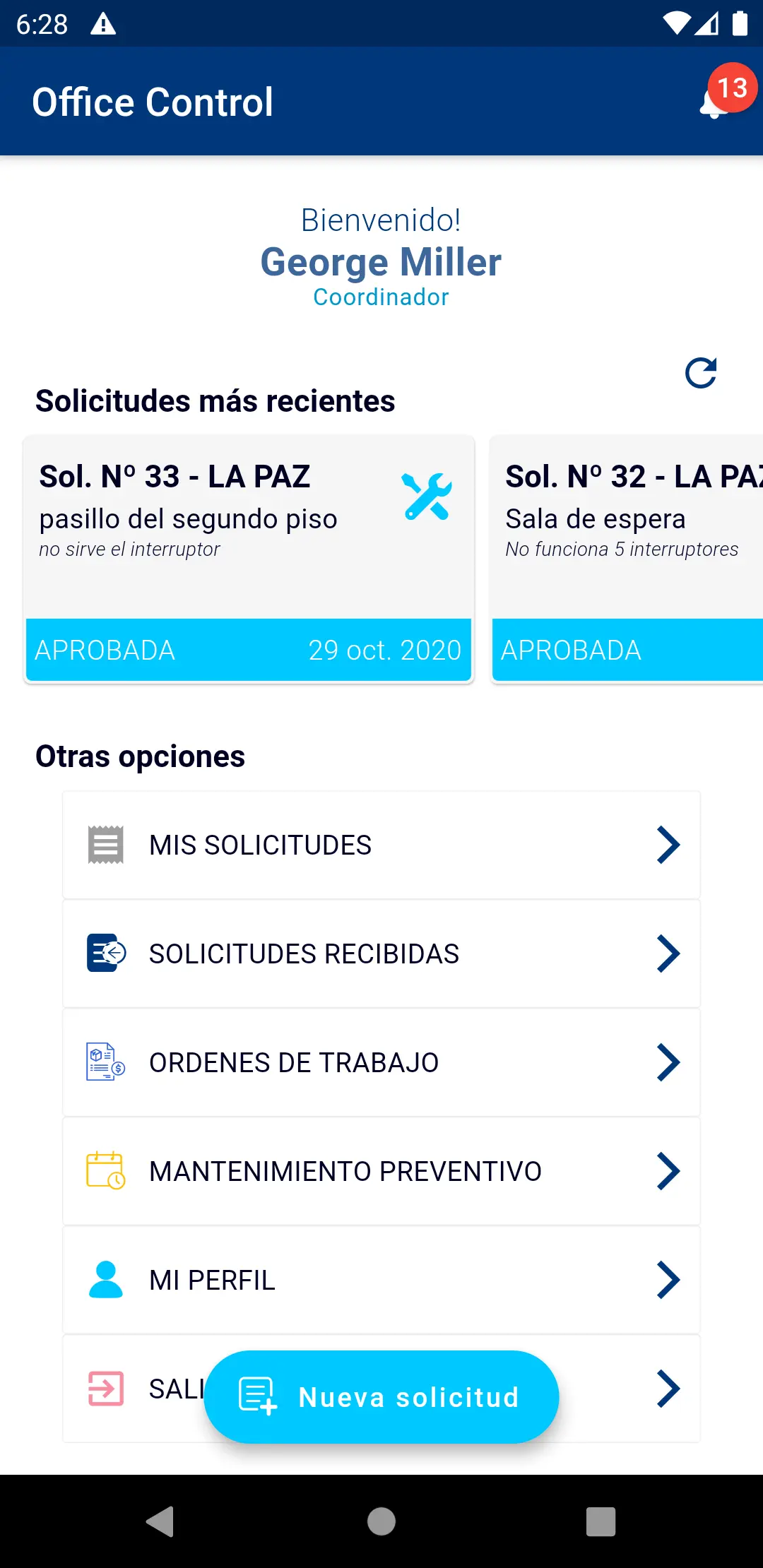 Captura de pantalla de Office Control Provider