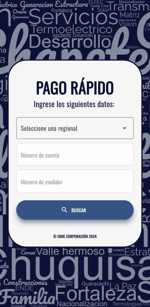 Captura de pantalla de PAGOS EN LÍNEA