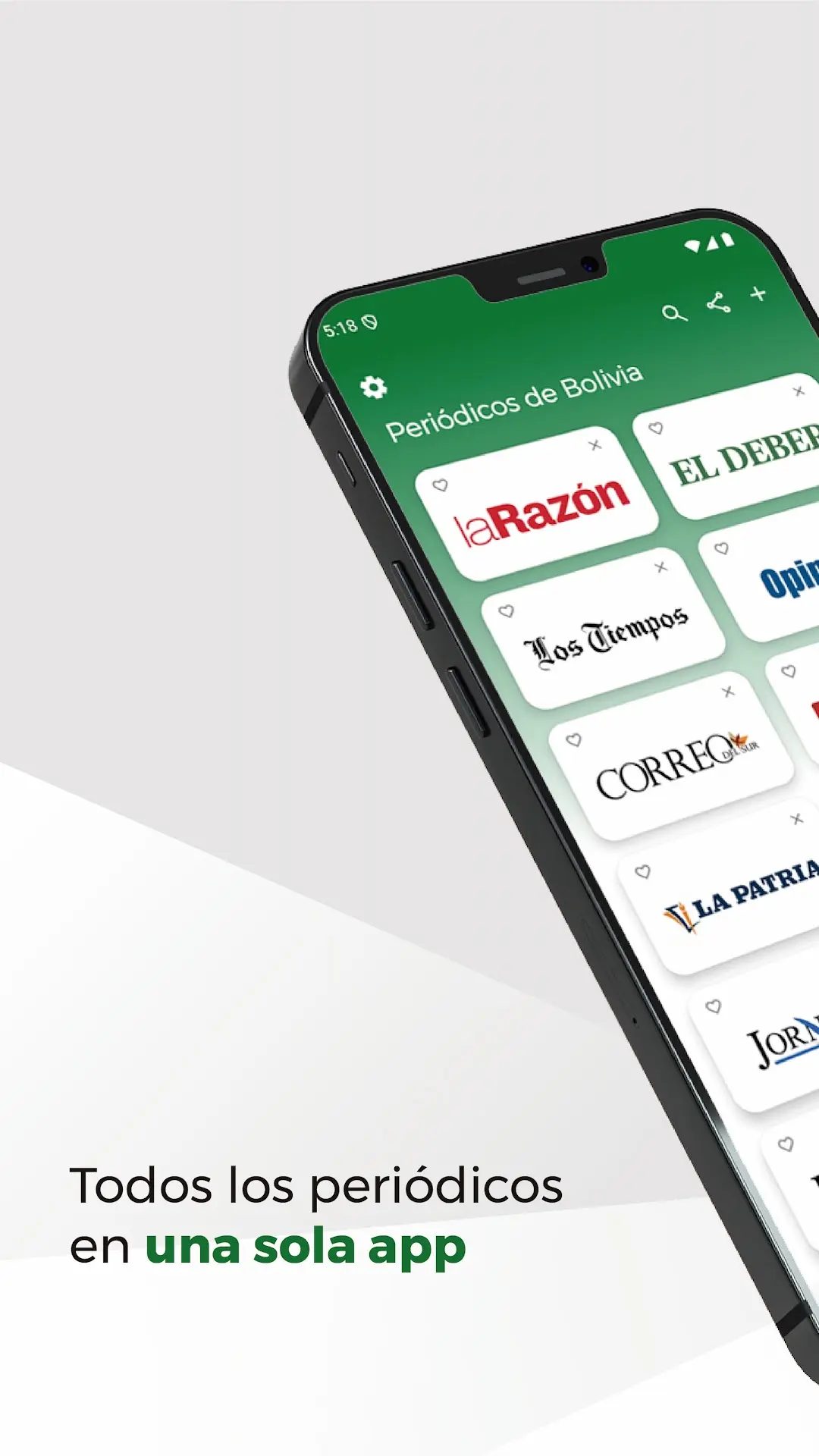 Captura de pantalla de Periódicos de Bolivia