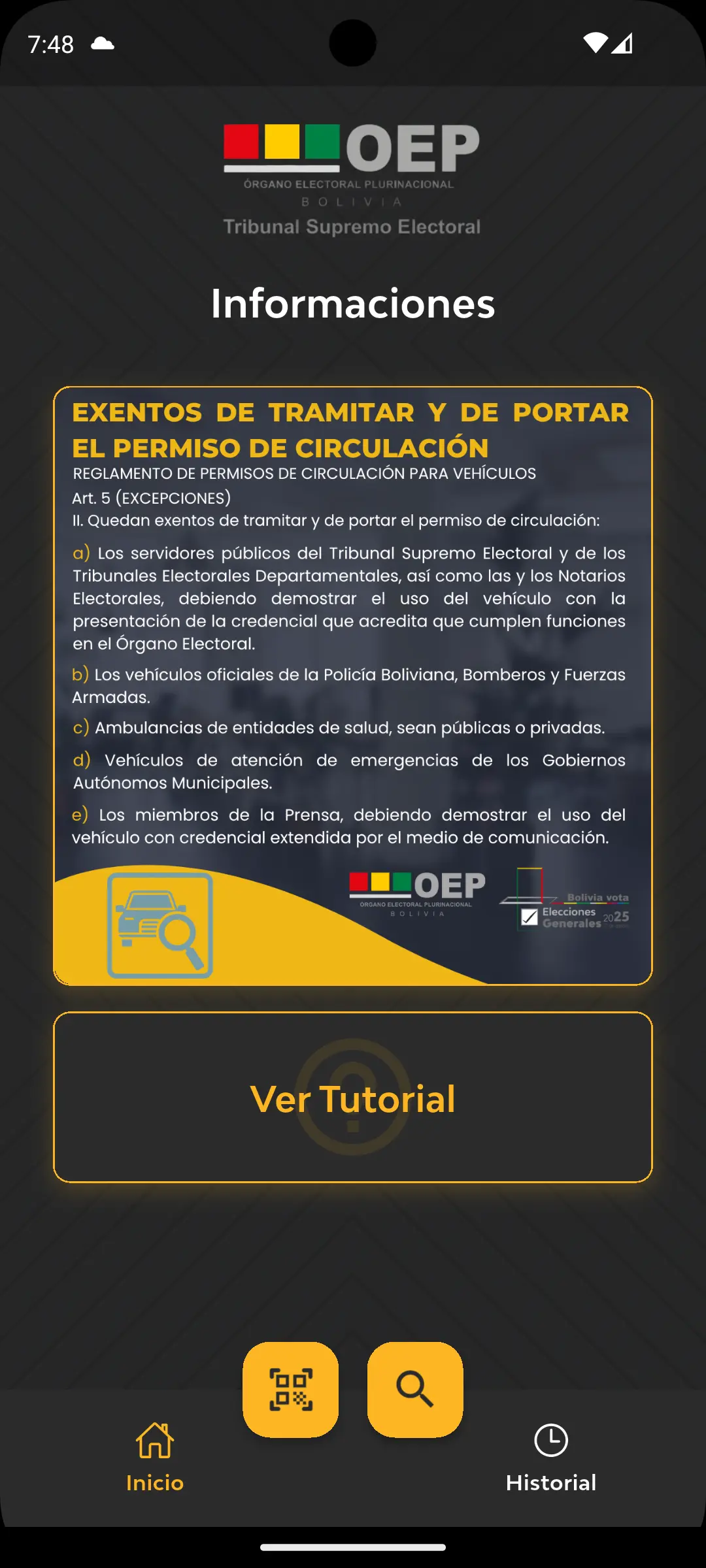 Captura de pantalla de Permiso Vehicular