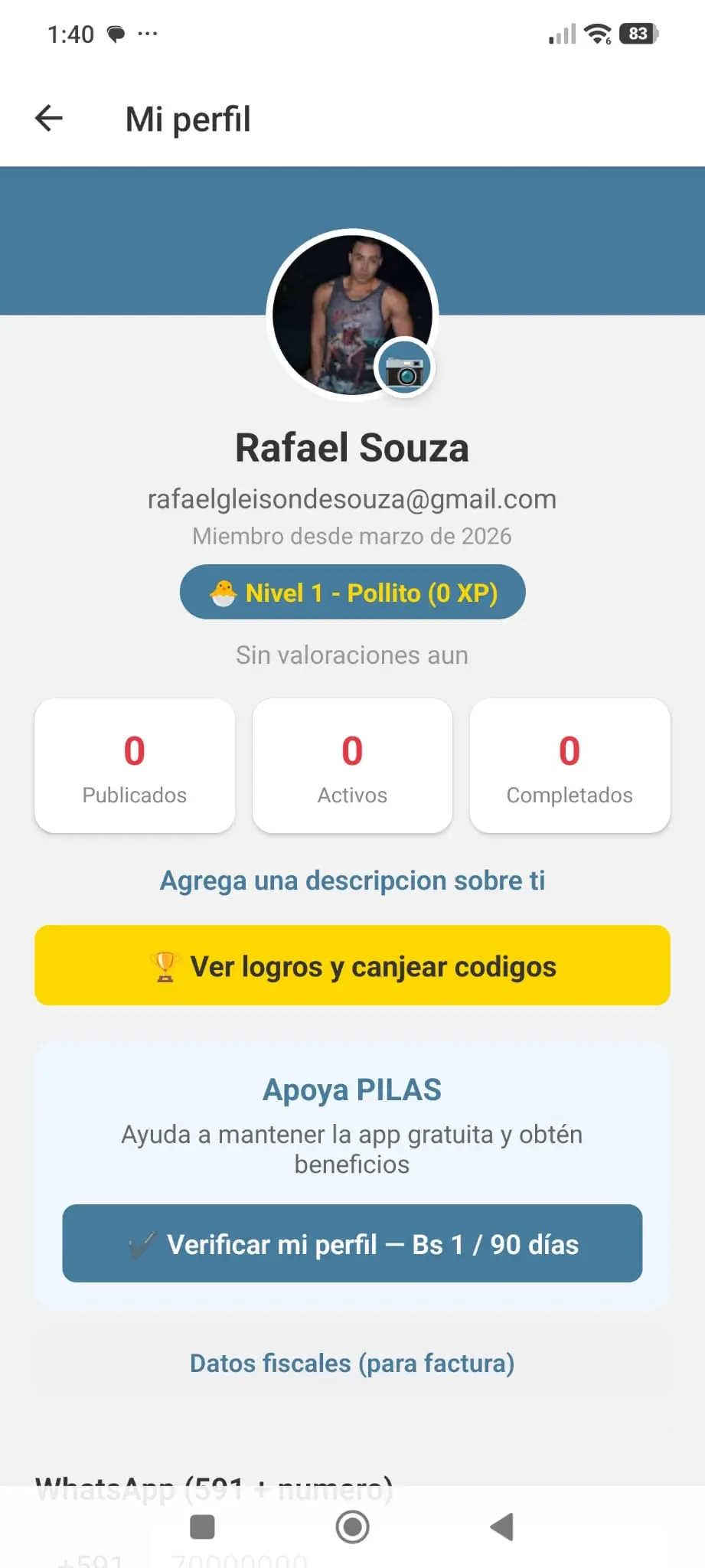 Captura de pantalla de PILAS - Clasificados Bolivia