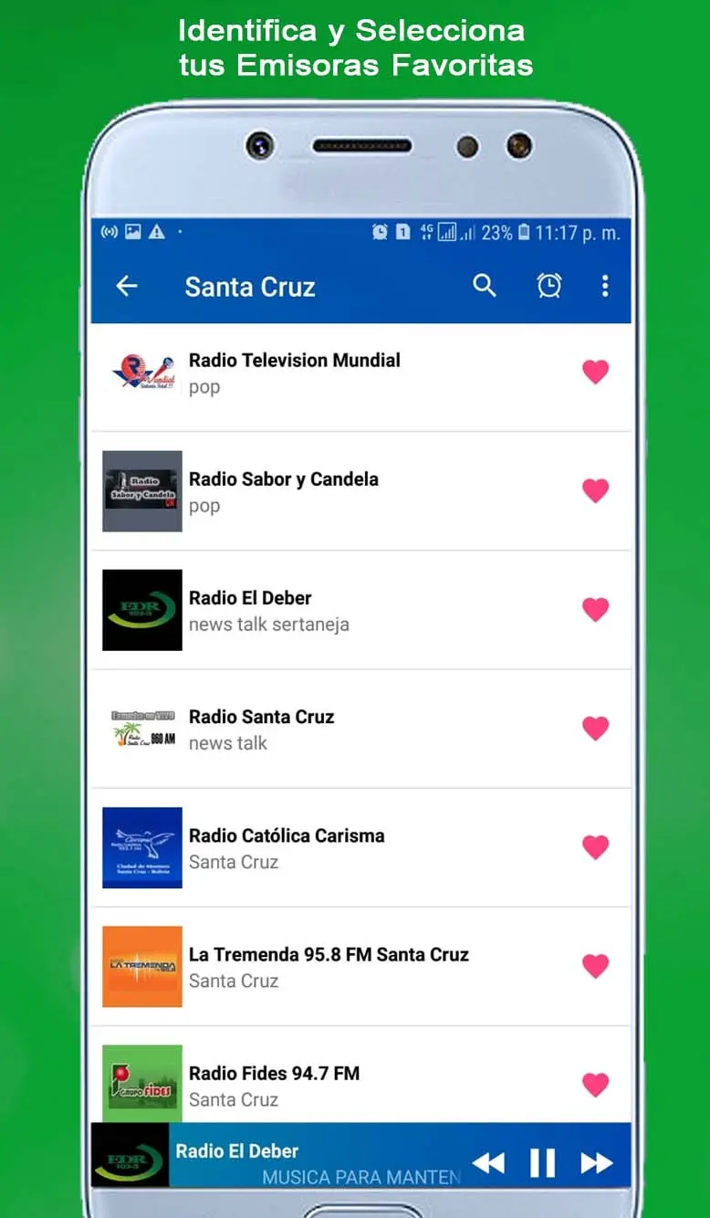 Captura de pantalla de Radio Santa Cruz Bolivia