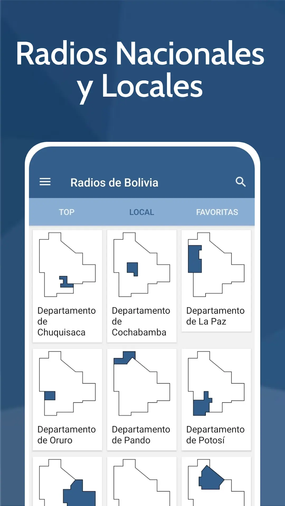 Captura de pantalla de Radios de Bolivia FM en Vivo