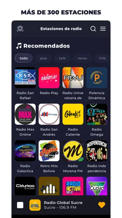 Captura de pantalla de Radios de Bolivia FM y AM