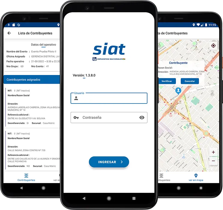 Captura de pantalla de SIAT Fiabilidad