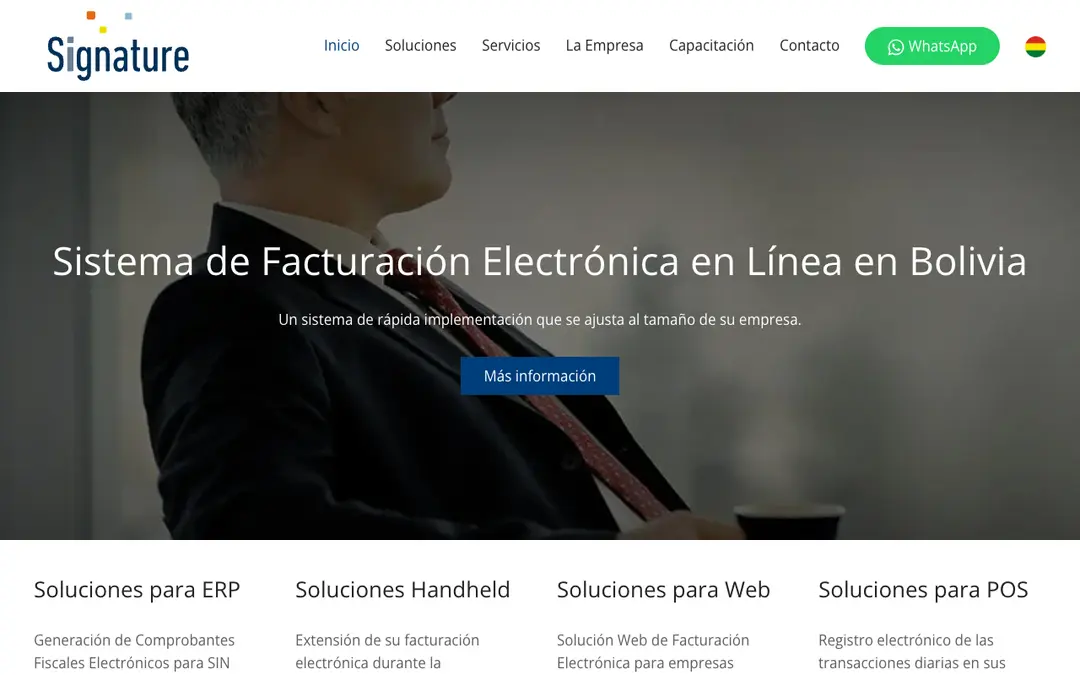 Captura de pantalla de Signature Bolivia