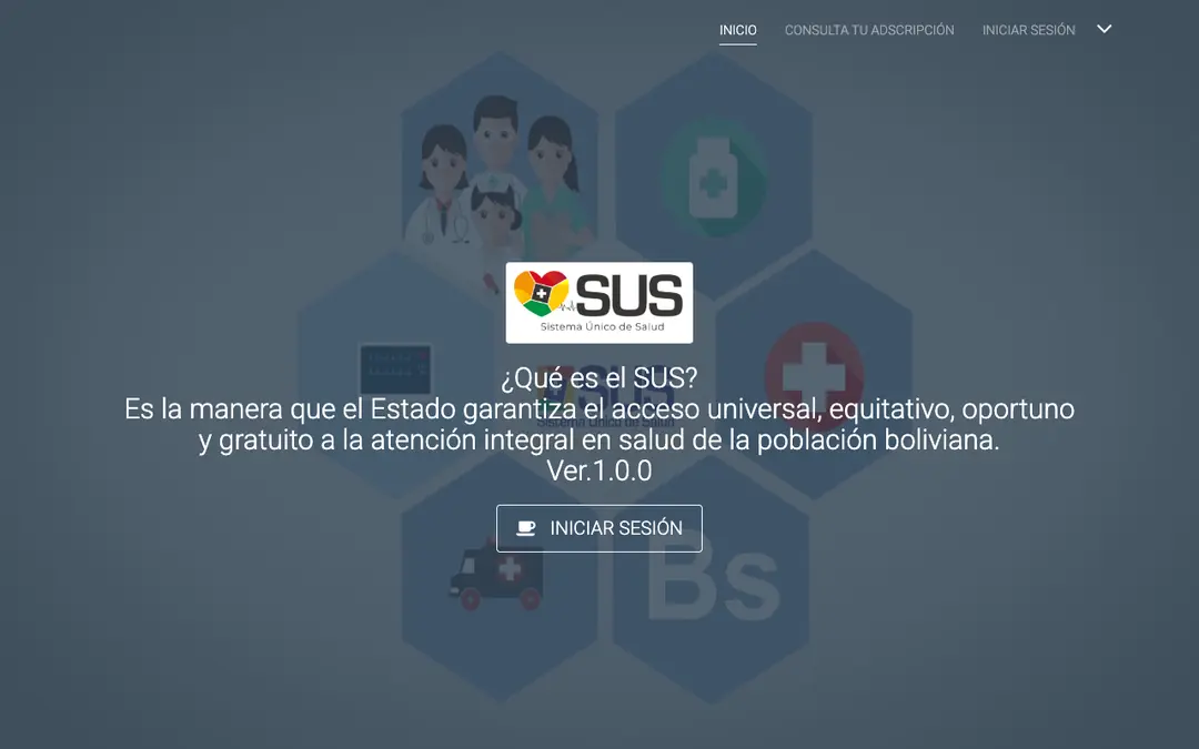 Captura de pantalla de SUS Bolivia