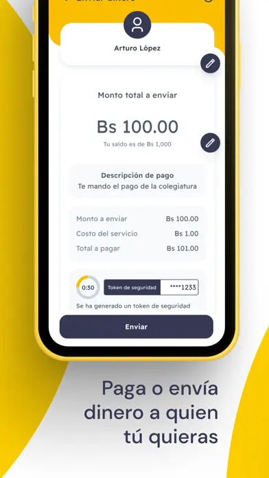 Captura de pantalla de Tigo Money Bolivia