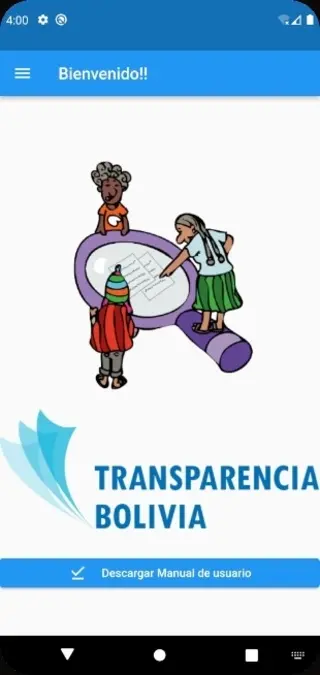 Captura de pantalla de Transparencia Bolivia