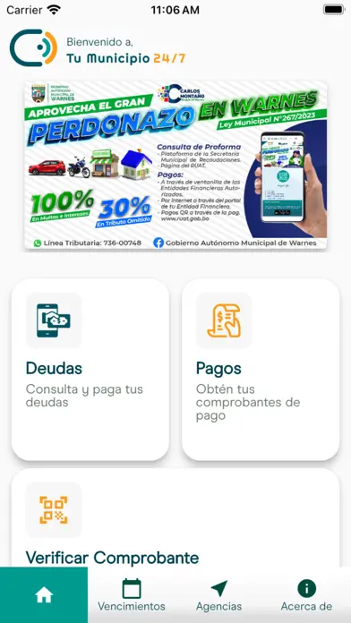 Captura de pantalla de Tu Municipio 24/7 (RUAT Móvil)