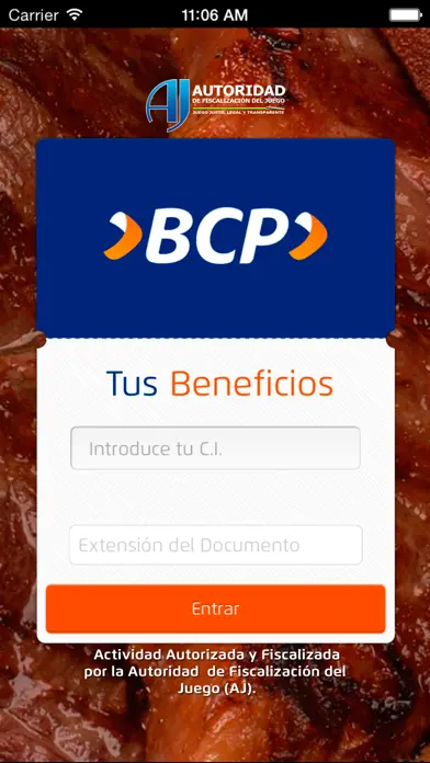 Captura de pantalla de Tus Beneficios BCP Bolivia