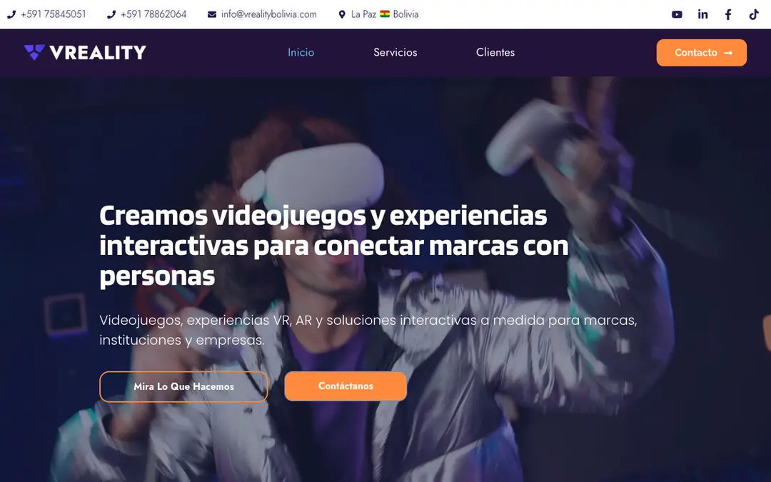 Captura de pantalla de VReality (experiencias interactivas)