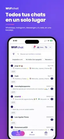 Captura de pantalla de Wufchat