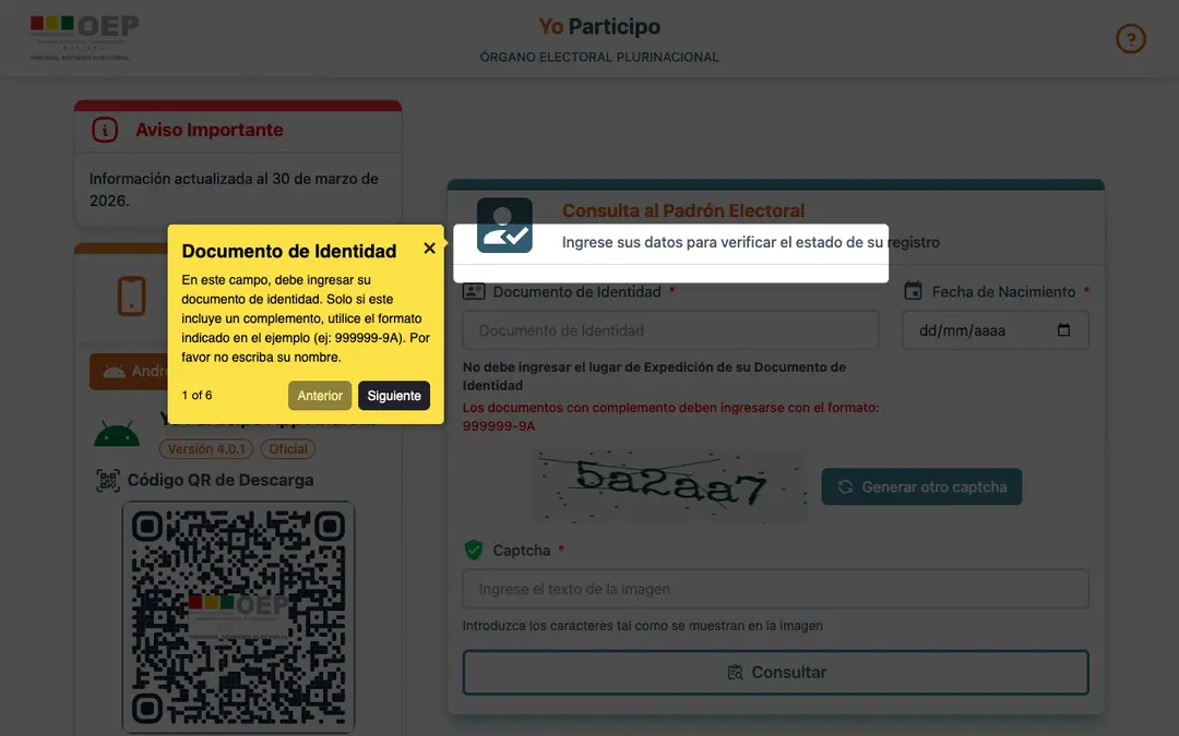 Captura de pantalla de Yo Participo