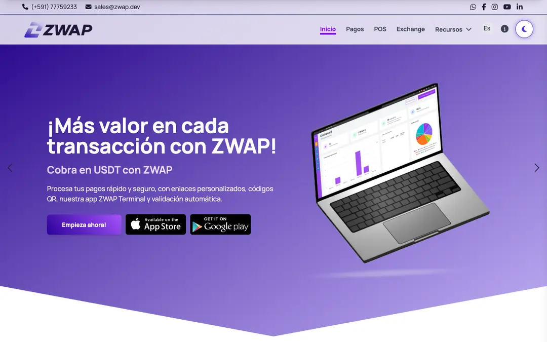 Captura de pantalla de Zwap